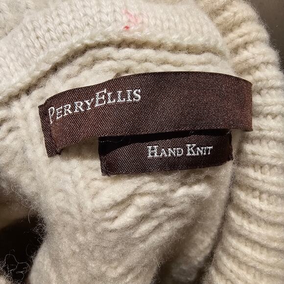 Perry Ellis 100% Wool Sweater Size XS Classic Winter Ski Cabincore Cozycore Knit - Picture 3 of 7